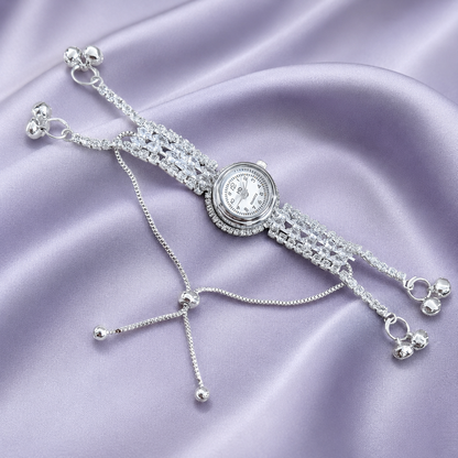 Crystal Stone Kashmiri Watch for Girls & Women