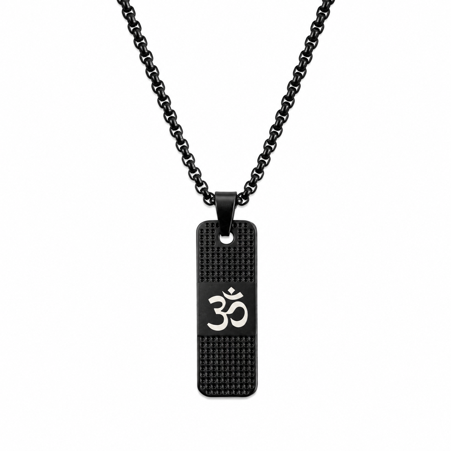 Classic Spiritual Om Pendant With Dotted Chain for Men's & Boys