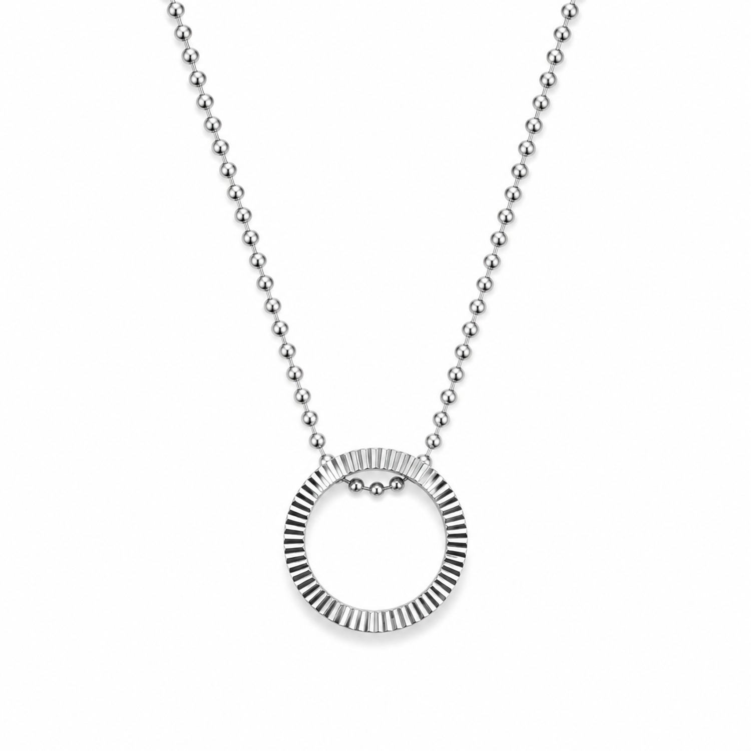 Stylish Fusion Ring Pendant With Beaded Chain for Men & Boys