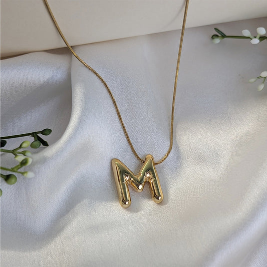 18K Gold Plated Stylish Alphabet Pendant (Anti Tarnish)