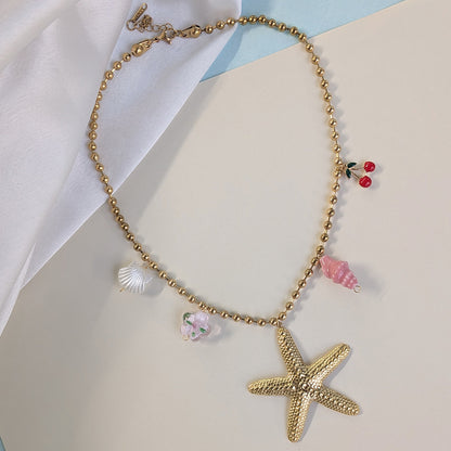 18K Gold Plated Ocean Breeze Gold Charm Pendant (Anti Tarnish)