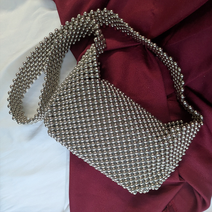 Luxurious Heavy Pearl-Embellished Clutch Handbag for Women