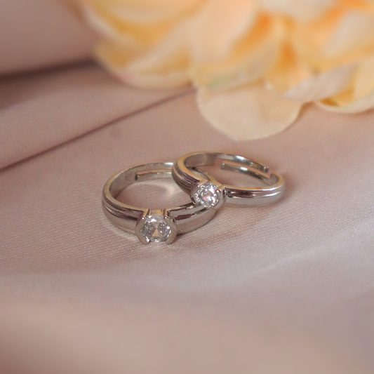 Eternal Love Solitaire Couple Rings