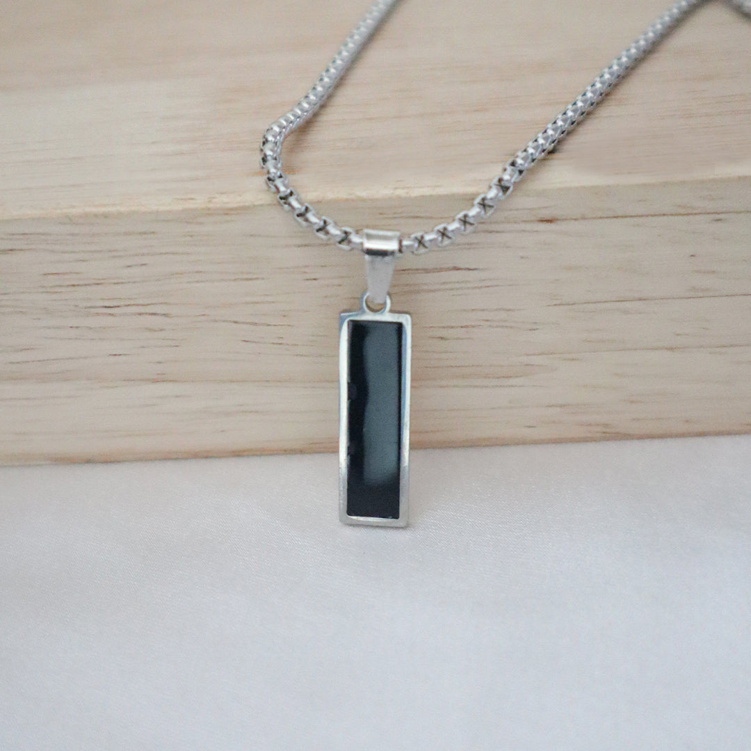 Urban Black Bar Pendant for Men