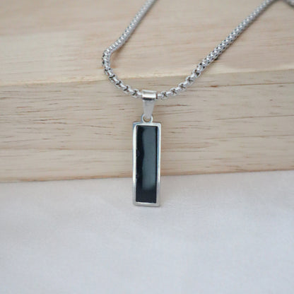Urban Black Bar Pendant for Men