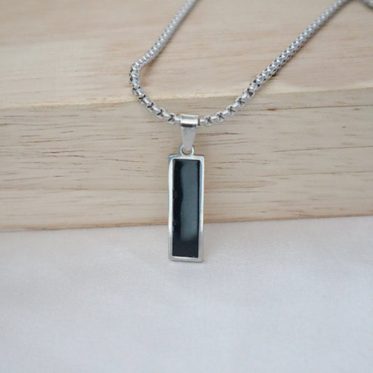 Urban Black Bar Pendant for Men