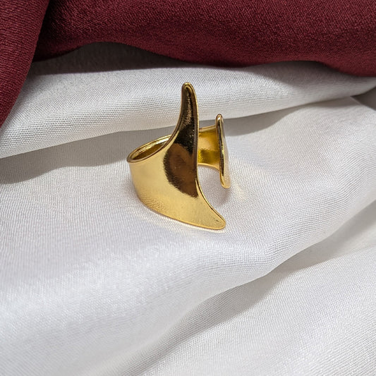 Gold Plated Open Chunky Rings for Women & Girls (Anti Tarnish)