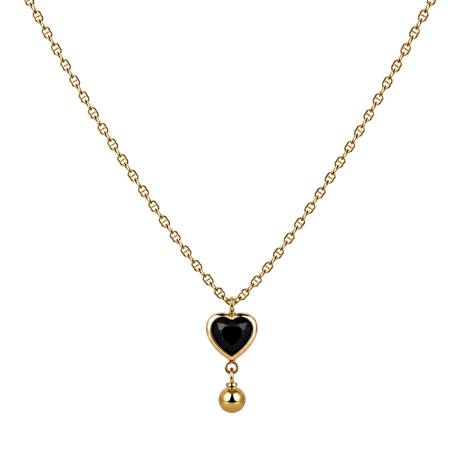 Minimal Heart solitaire Beaded Ad Stone Pendant For Girls & women