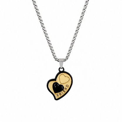 Forever Heart With FRIEND Inscribed Pendant for Men & Boys