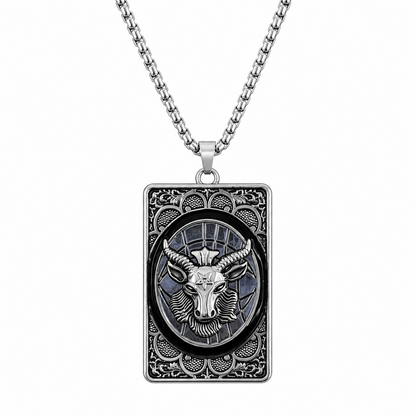 Gothic Baphomet Ram Skull Pendant for Men & Boys