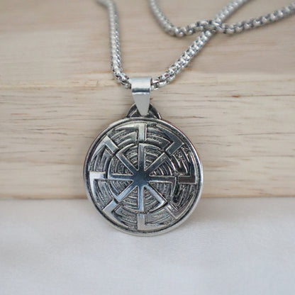 Solar Wheel Pendant for Men