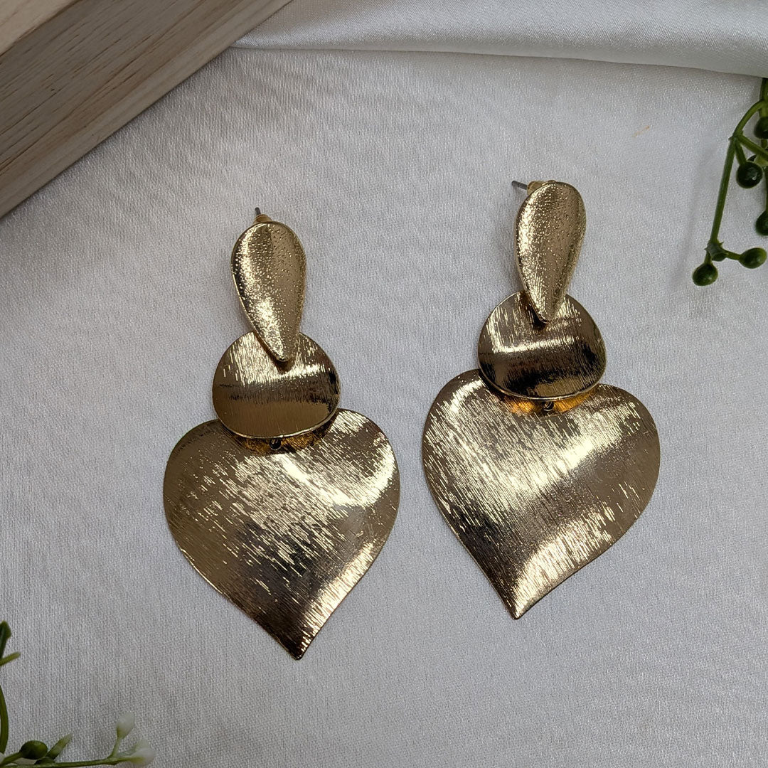 Stylish Layered Heart Shape Drop Earrings For Girls & Women