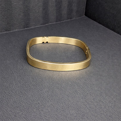 Gold Plated Modern Square Style Bracelet for Men