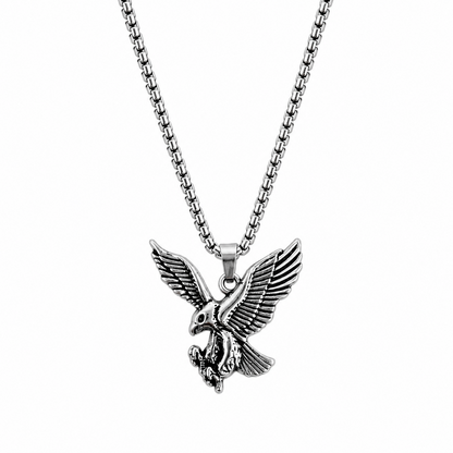 Stylish Punk Rock Eagle Pendant with Interlink Chain for Men's & Boys