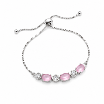 CZ Stone Adjustable bolo clasp Chain Bracelet for Girls & Women's