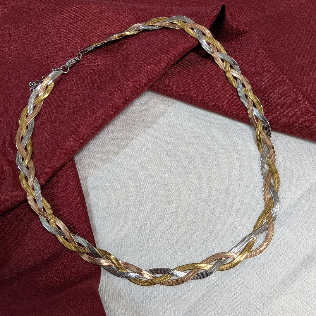18K Gold Plated Sunlit Braided Chain (Anti Tarnish)