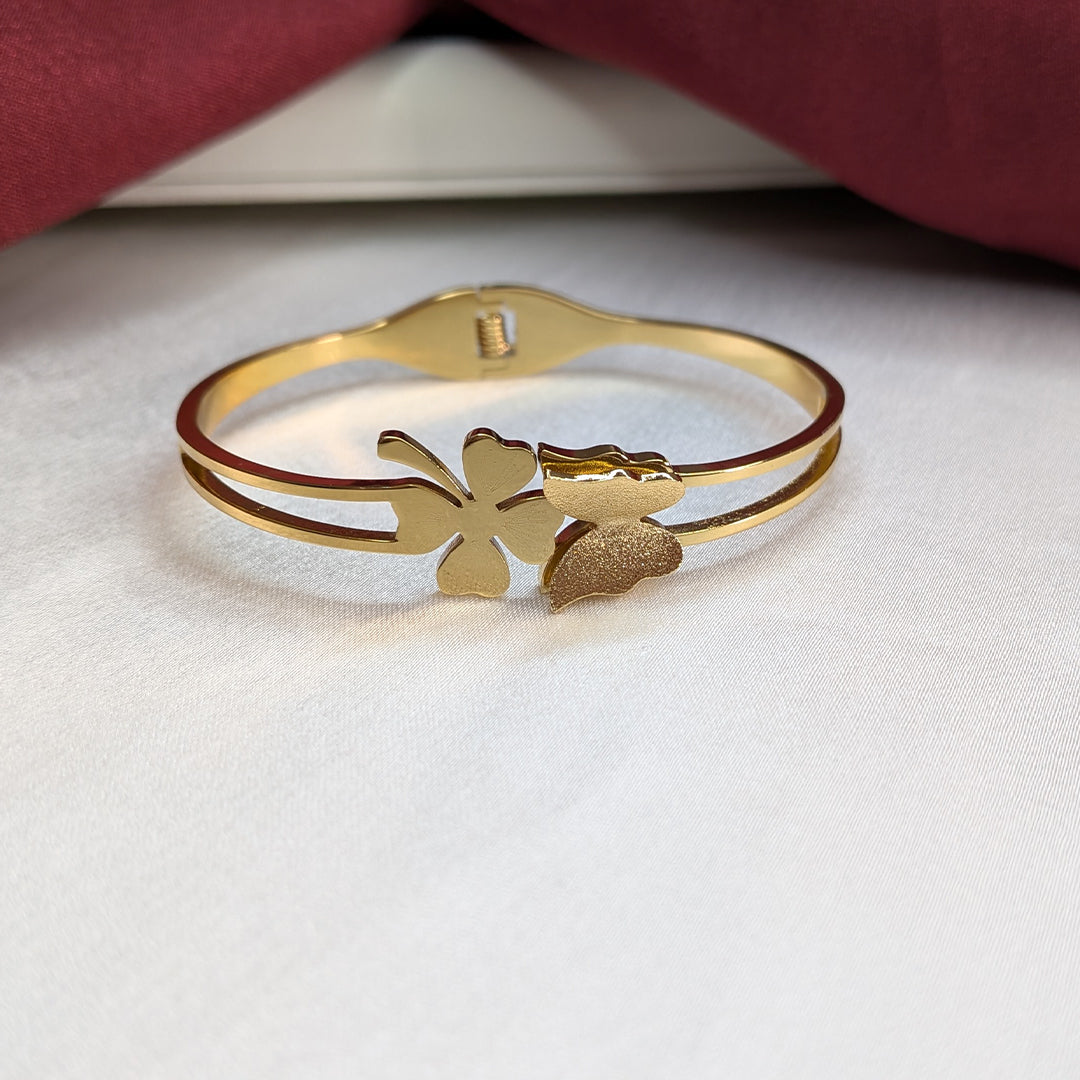 18K Gold Finish Stylish Butterfly Bracelet for Girls & Women