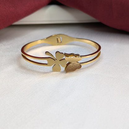 18K Gold Finish Stylish Butterfly Bracelet for Girls & Women