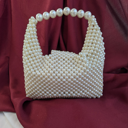 Handcrafted Pearl Beaded Handbag For Women