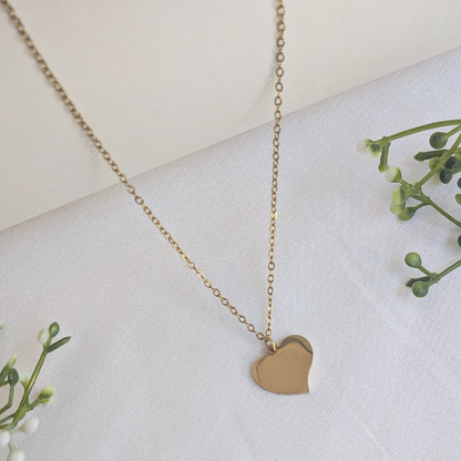 Gold Plated Minimal Heart Pendant For Girls & Women