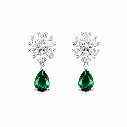 Trendy Elara Teardrop Floral Stud Earrings for Girls & Women's