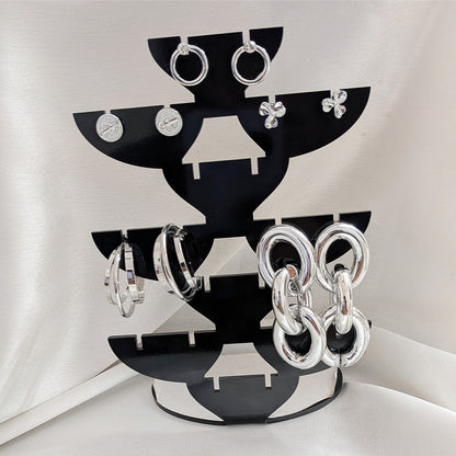 Elegant 5pcs Vintage Chunky Stud Earrings Set for Women & Girls