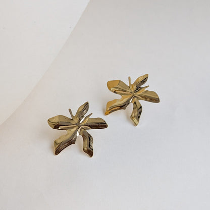 Gold Leaf Shaped Earrings For Girls & Women (Anti-Tarnish)