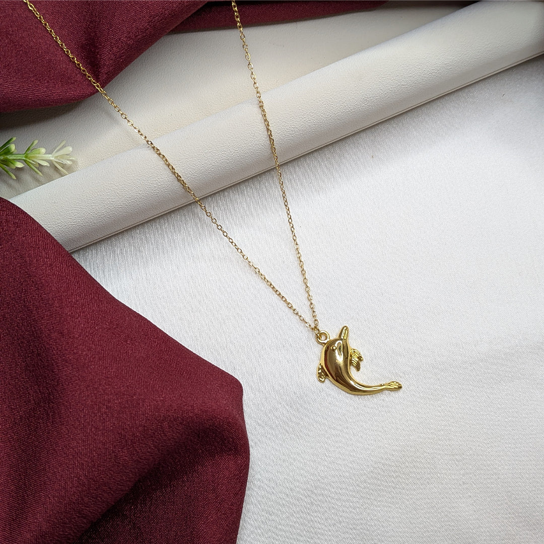 18K Gold Plated Fish Pendant For Girls & Women (Anti Tarnish)