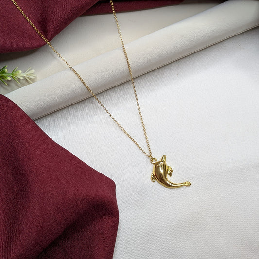 18K Gold Plated Fish Pendant For Girls & Women (Anti Tarnish)