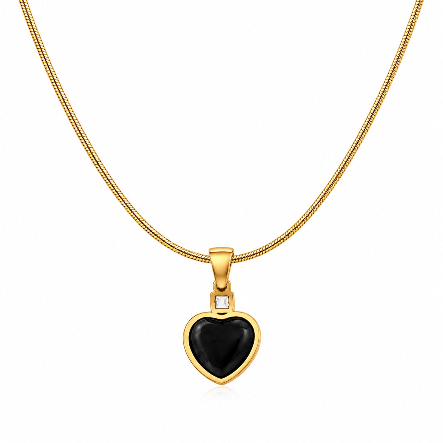 AD Stone Sapphire Pearl Heart Pendant for Girls & Women