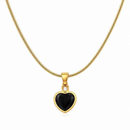 AD Stone Sapphire Pearl Heart Pendant for Girls & Women