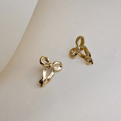 Gold Plated Gilded Grace Bow Earrings For Girls & Women (Anti-Tarnish)