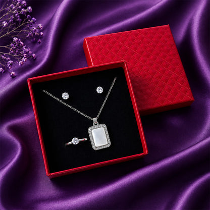 Women’s Rectangle Jewelry Set with Box