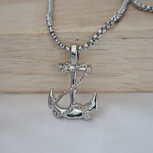 Nautical Anchor Chain Pendant For Men