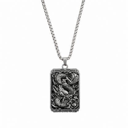 Eastern Chinese Flames Dragon Pendant for Men & Boys