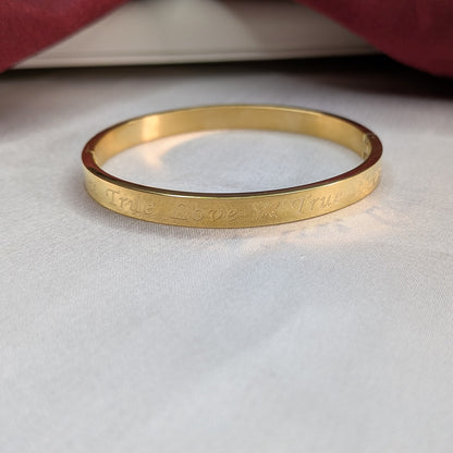 18K Gold Finish True Love Bracelet (Anti Tarnish) For Girls & Women
