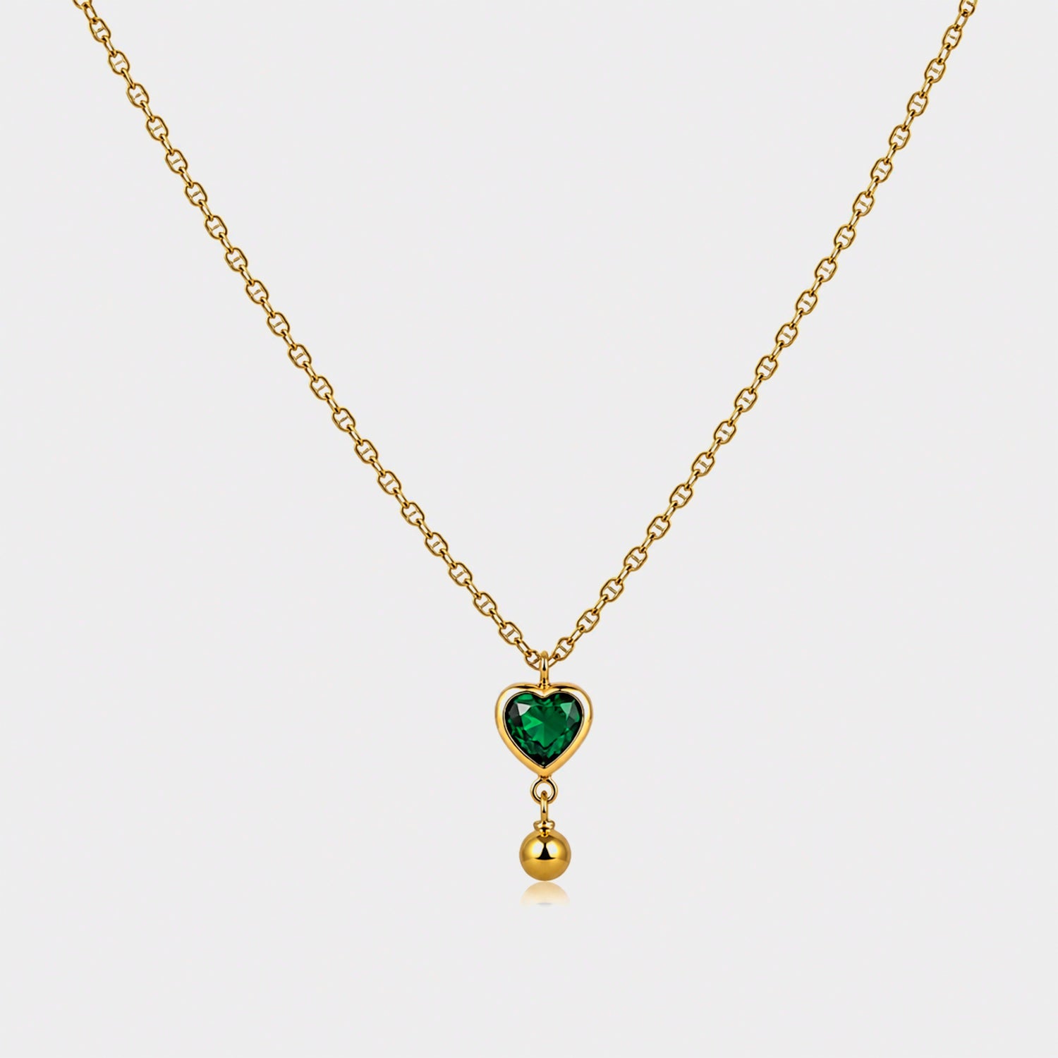 Minimal Heart solitaire Beaded Ad Stone Pendant For Girls & women