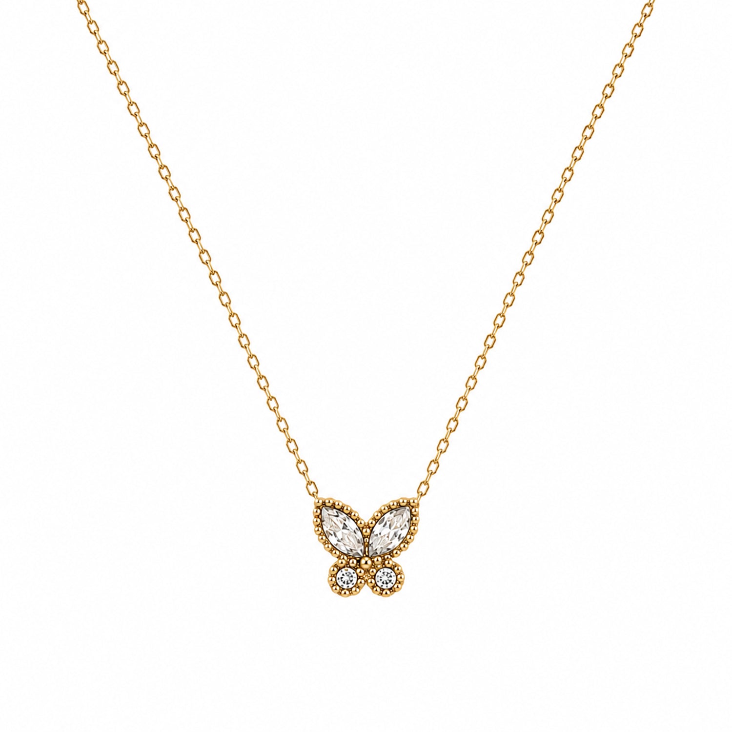 Sparkling Butterfly AD Zircon Stone Pendant for Girls & Women