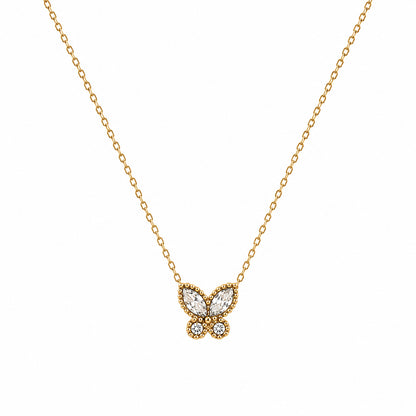 Sparkling Butterfly AD Zircon Stone Pendant for Girls & Women
