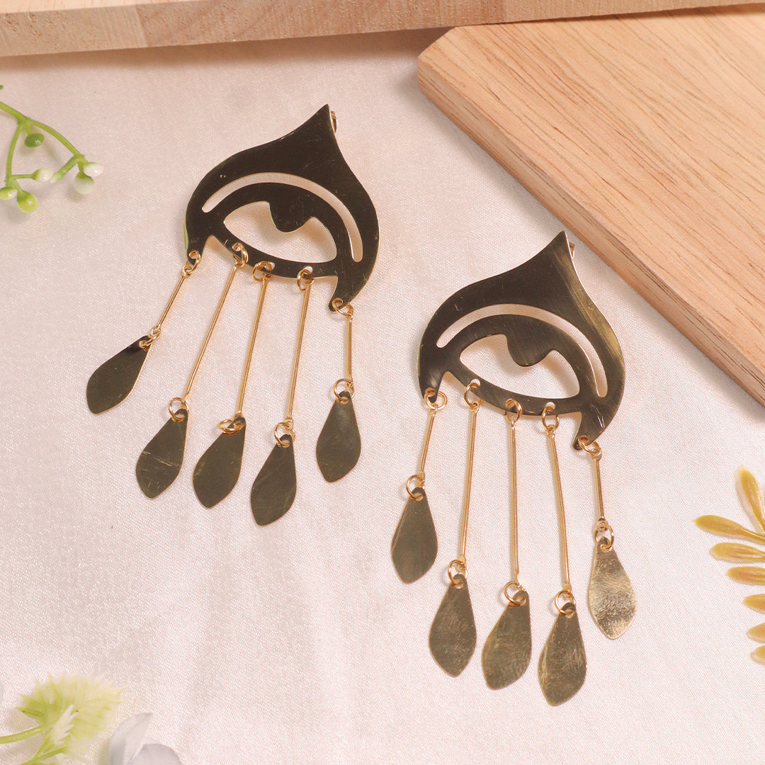 18K Gold Plated Layered Teardrop Earrings (Anti-Tarnish)