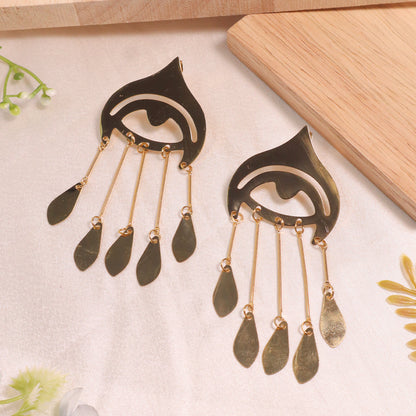 18K Gold Plated Layered Teardrop Earrings (Anti-Tarnish)