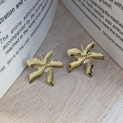 Gold Leaf Shaped Earrings For Girls & Women (Anti-Tarnish)