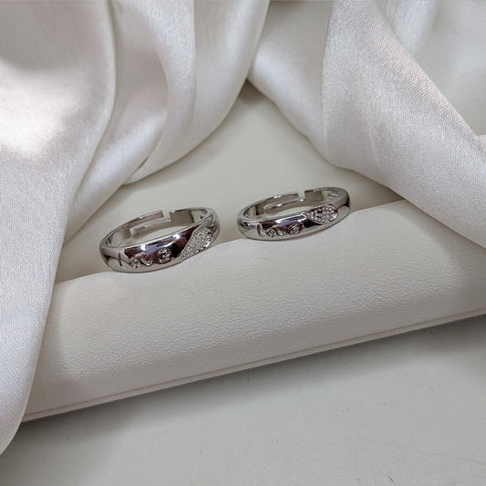 Stylish Valentine Couple Ring Set