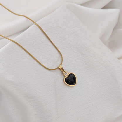 AD Stone Sapphire Pearl Heart Pendant for Girls & Women