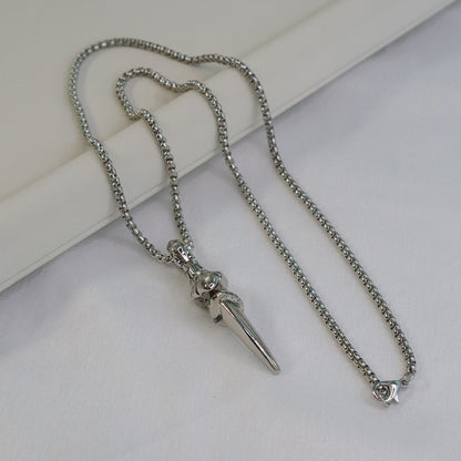 Silver Blade Pendant for Men