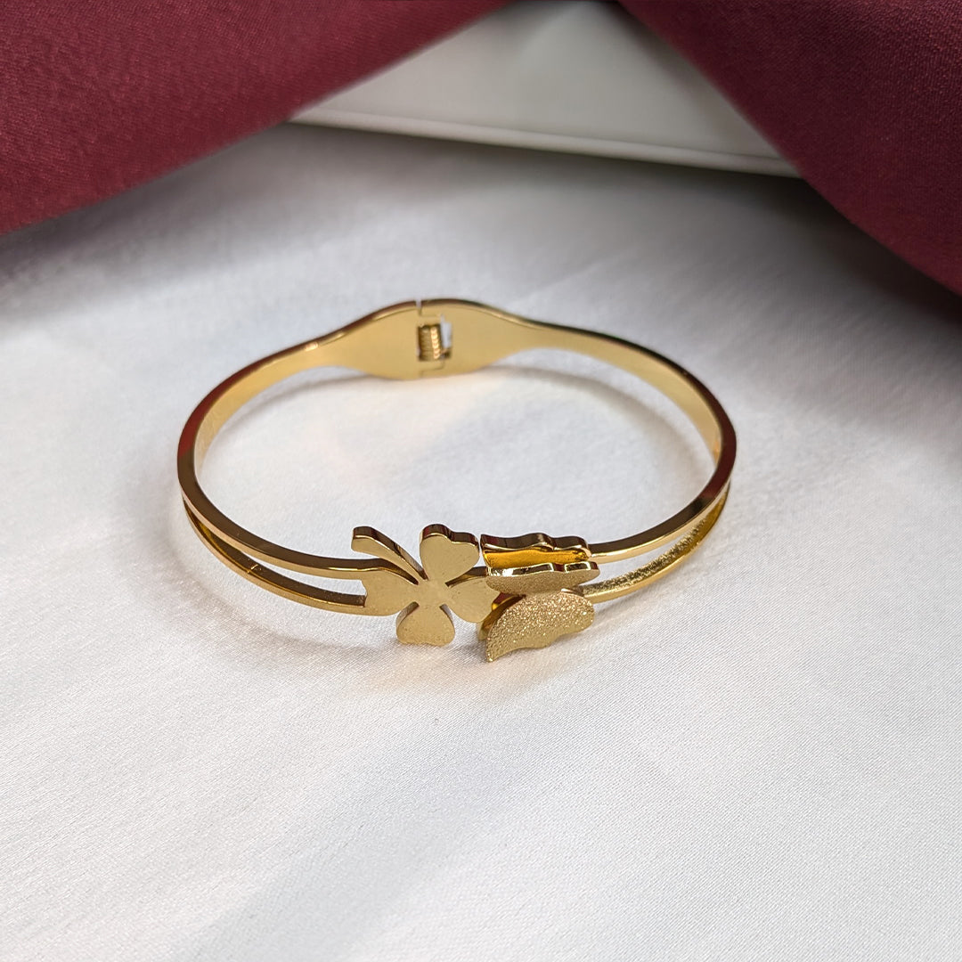 18K Gold Finish Stylish Butterfly Bracelet for Girls & Women