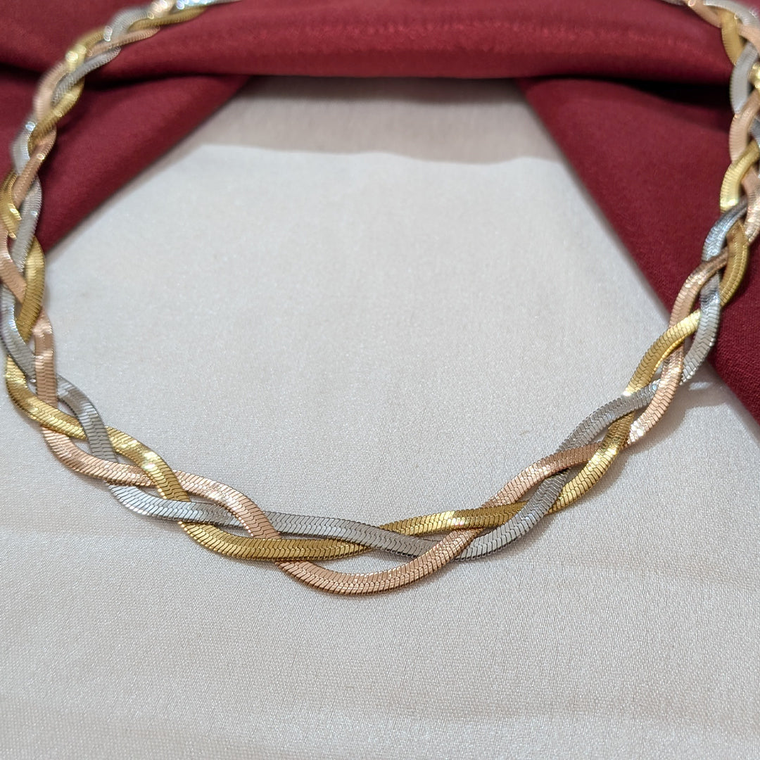 18K Gold Plated Sunlit Braided Chain (Anti Tarnish)