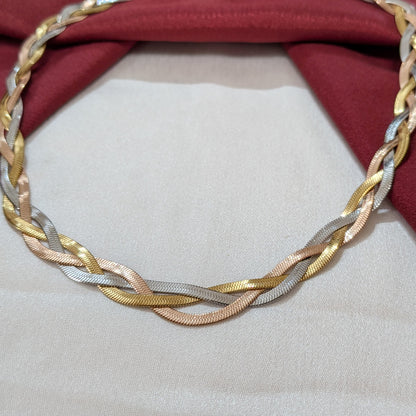 18K Gold Plated Sunlit Braided Chain (Anti Tarnish)