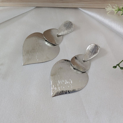 Stylish Layered Heart Shape Drop Earrings For Girls & Women