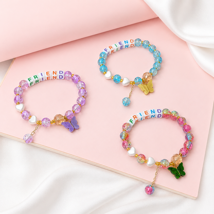 Colorful Butterfly Charm Friendship Day Bracelets for Kids, Boys & Girls